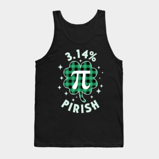 3.14% Pirish Saint Patricks Day Green Math Geek Pi Day Tank Top